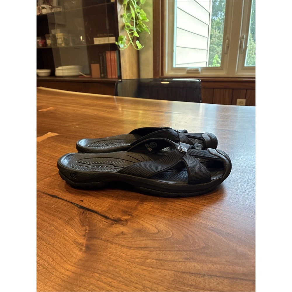 KEEN Bali Black Slides Flip Flops Sandals Size 8